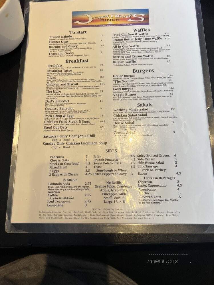Kessler Park Eating House - Dallas, TX menu_pic