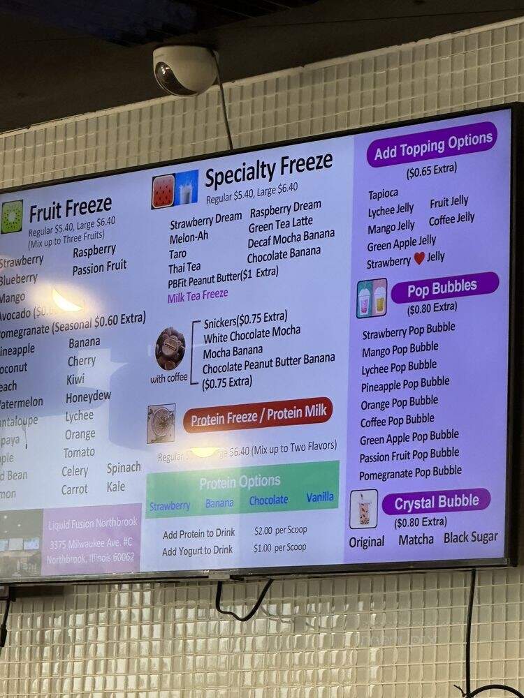Liquid Fusion - Lincolnshire, IL menu_pic
