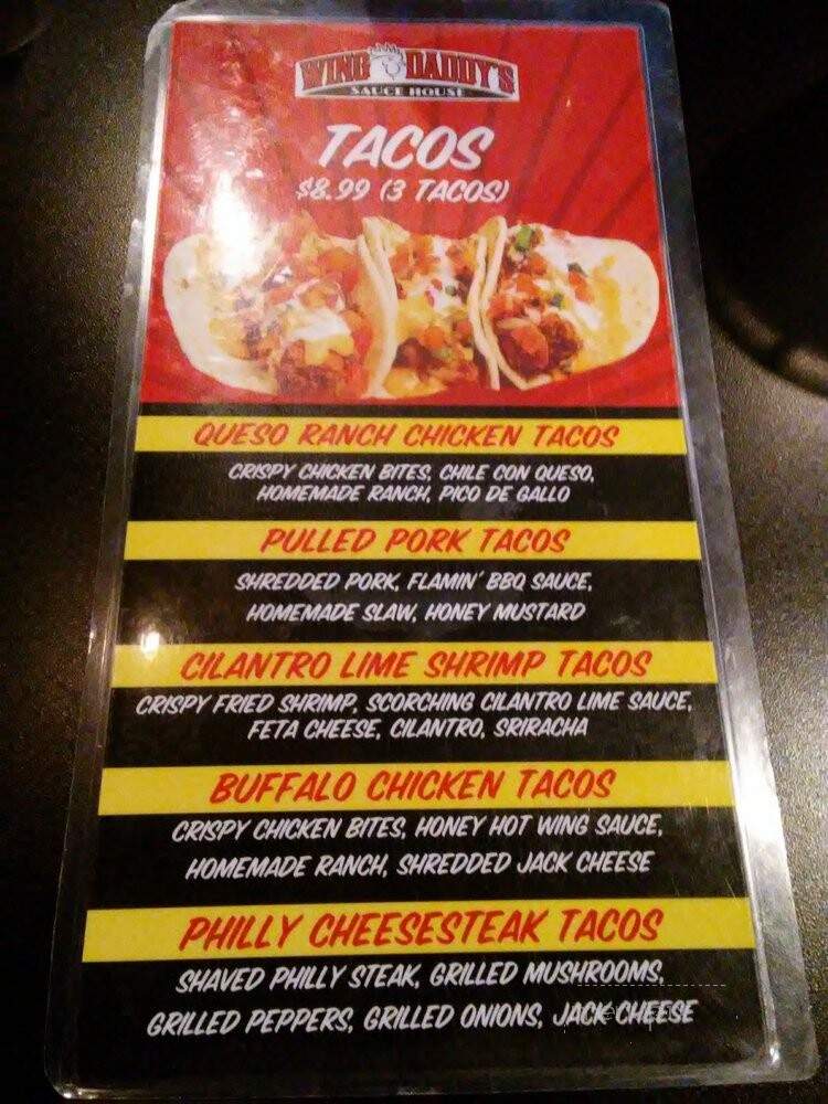 Wing Daddy's Sauce House - San Antonio, TX menu_pic