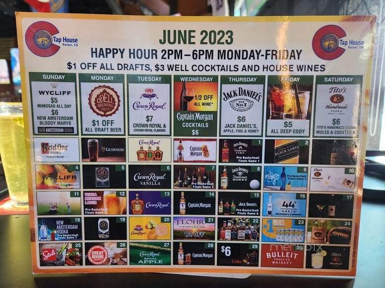 Hilltop Tap House - Parker, CO menu_pic