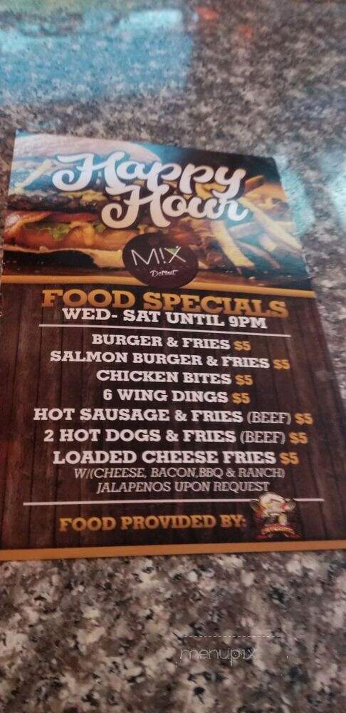 Mix Bricktown - Detroit, MI menu_pic