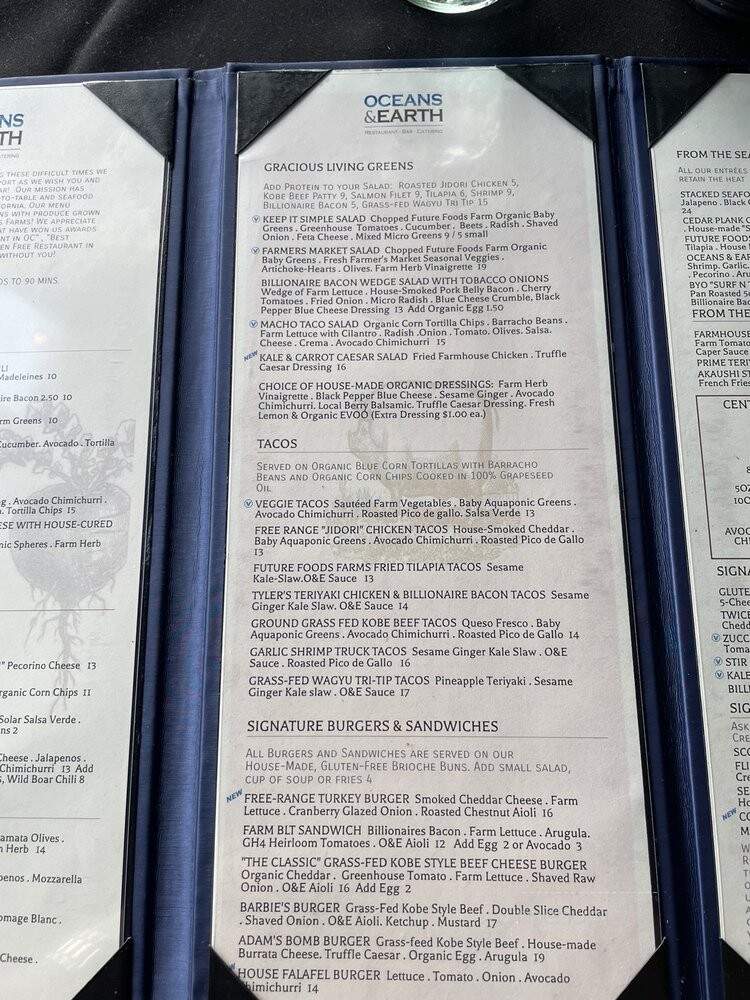 Oceans & Earth Restaurant - Yorba Linda, CA menu_pic