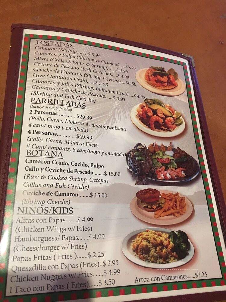 El Camaron Pela'O - Palmdale, CA menu_pic