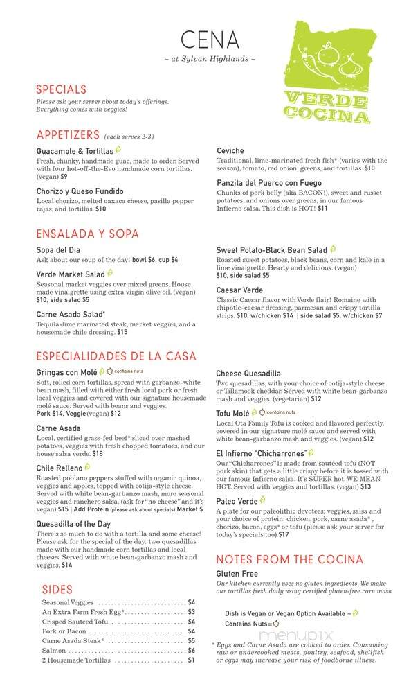 Verde Cocina - Portland, OR menu_pic