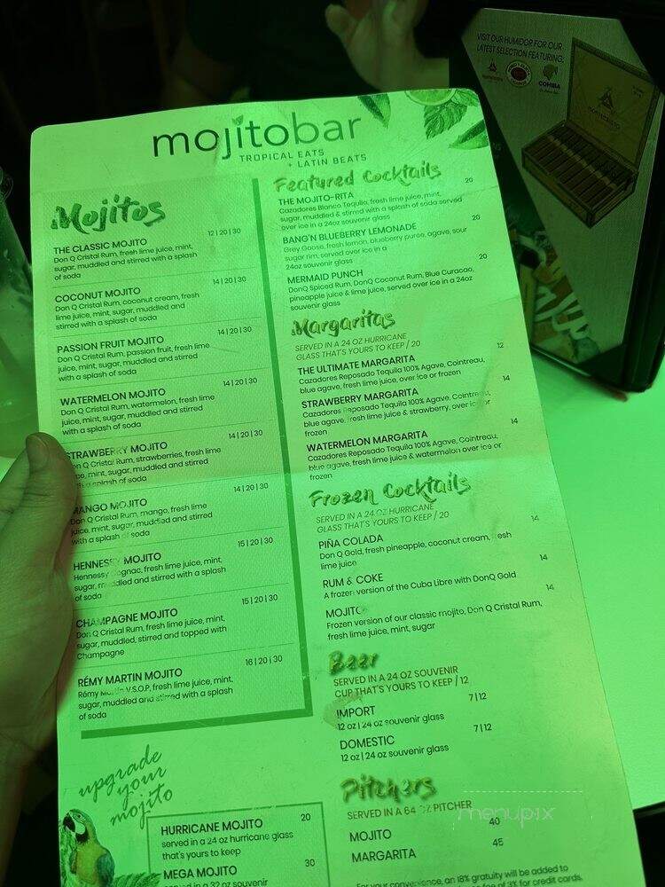 Mojito Bar - Miami, FL menu_pic