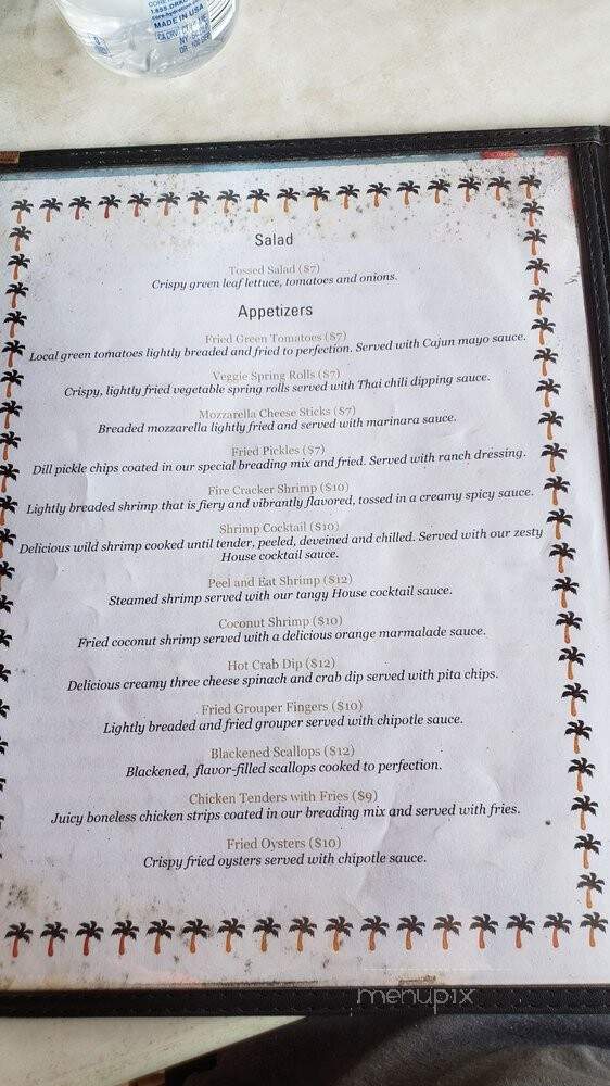 Sharkey's Beach Bar - Myrtle Beach, SC menu_pic