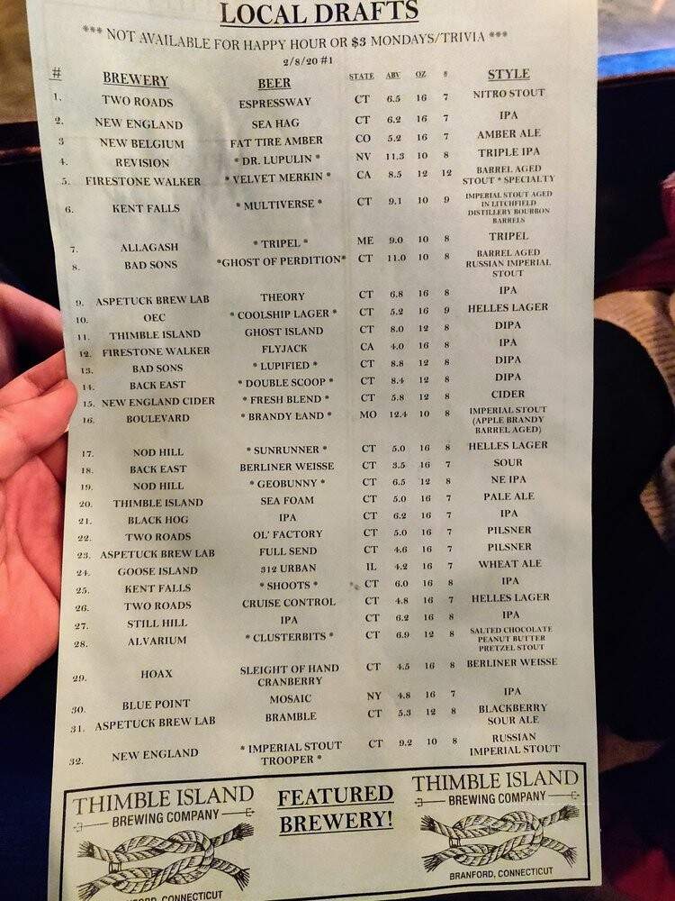 Local Kitchen & Craft Beer Bar - Fairfield, CT menu_pic