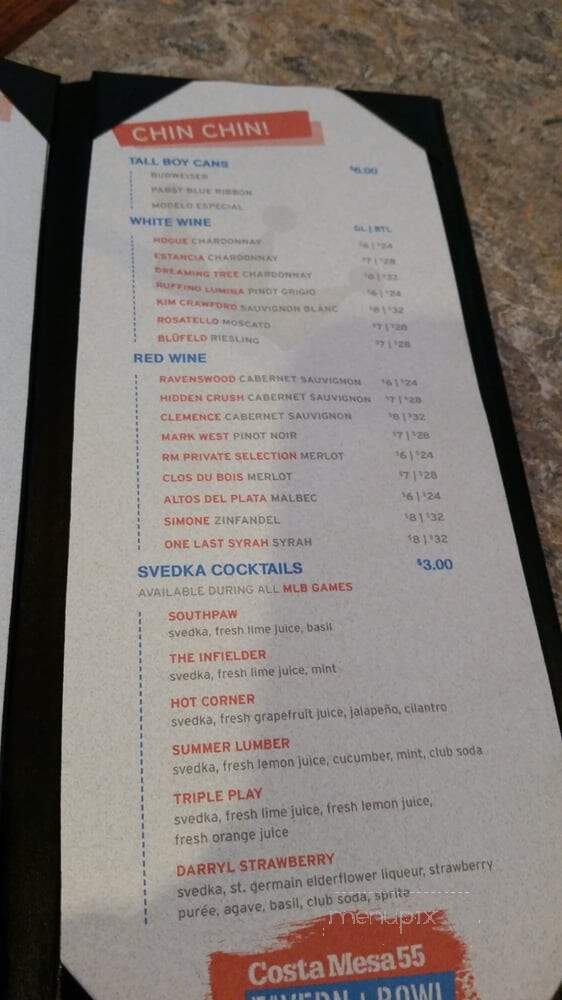 Costa Mesa 55 Tavern+Bowl - Costa Mesa, CA menu_pic