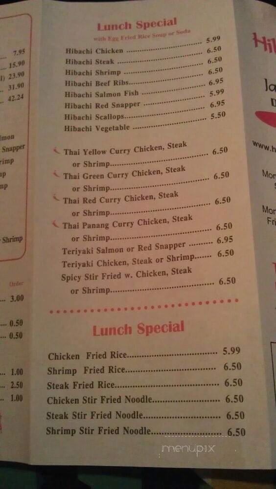 Hibachi Express - Lawrenceville, GA menu_pic