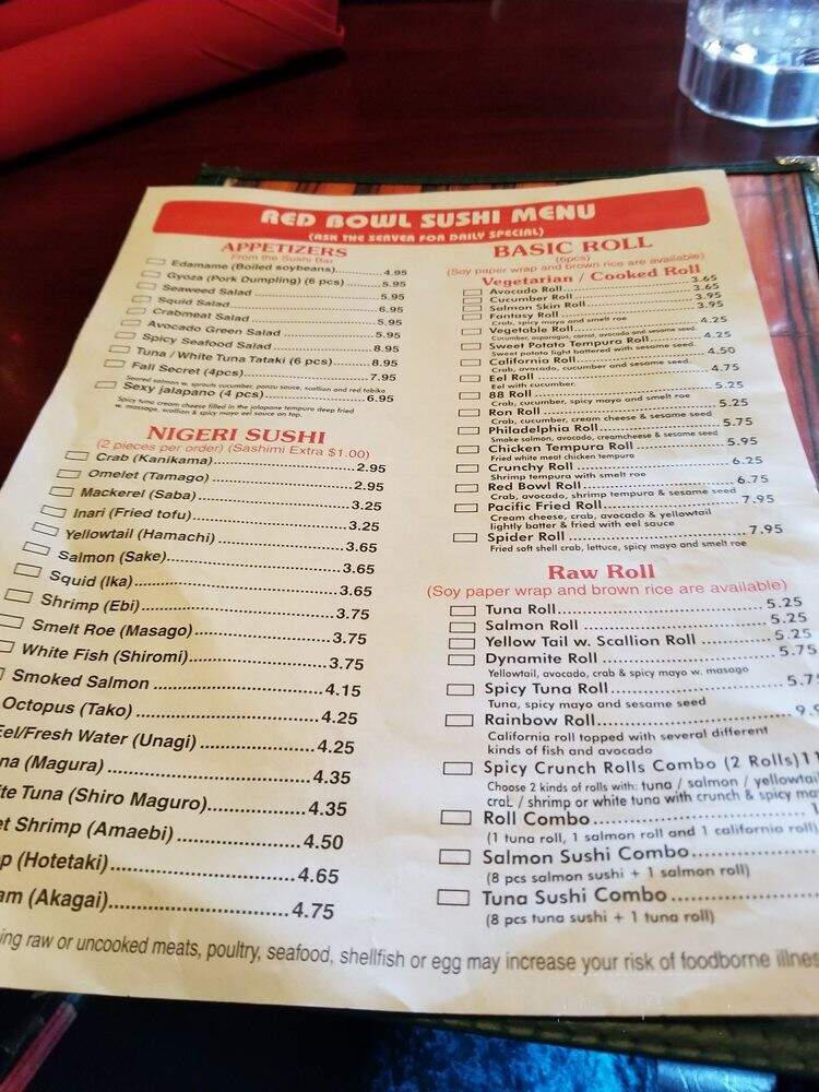 Red Bowl Asian Bistro Indian Land - Fort Mill, SC menu_pic