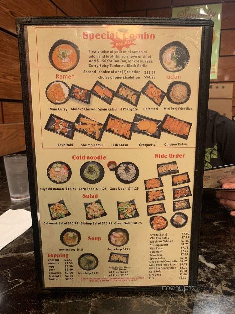 Daiichi Ramen & Curry - Kailua, HI menu_pic