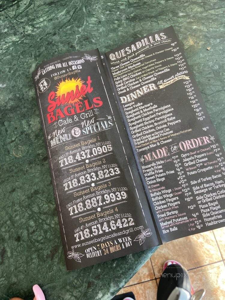 Sunset Bagels II - Brooklyn, NY menu_pic