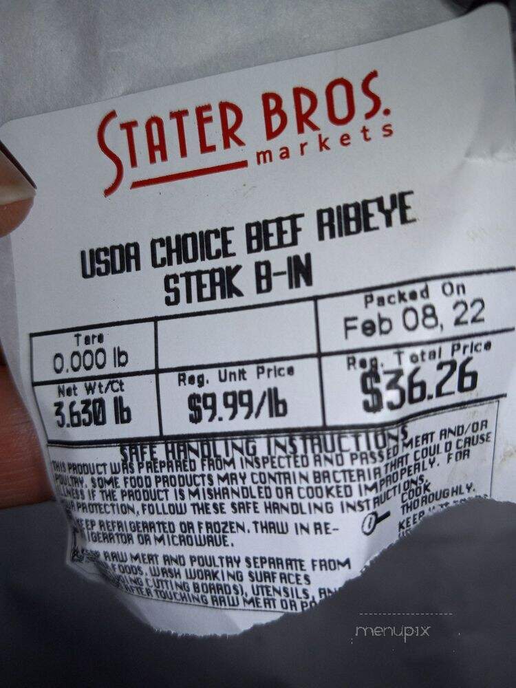 Stater Bros. Markets - San Bernardino, CA menu_pic