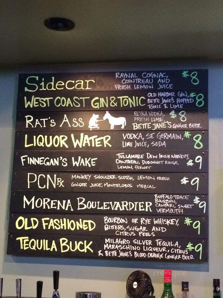 Sidecar Bar - San Diego, CA menu_pic