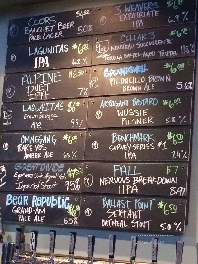Sidecar Bar - San Diego, CA menu_pic