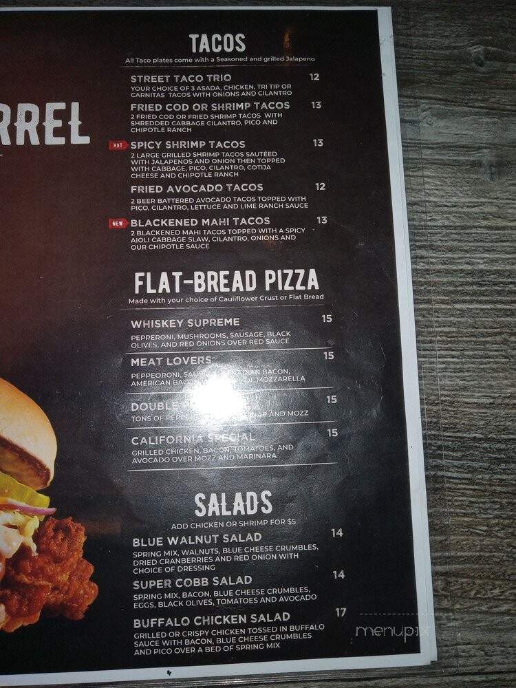 Whiskey Barrel - Hesperia, CA menu_pic
