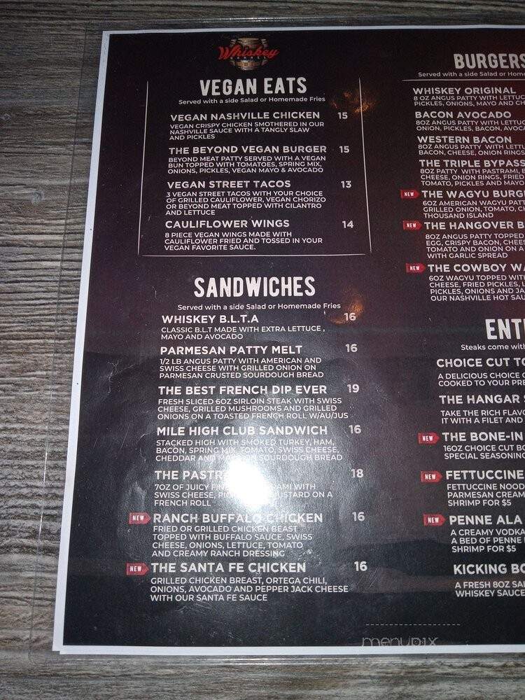 Whiskey Barrel - Hesperia, CA menu_pic