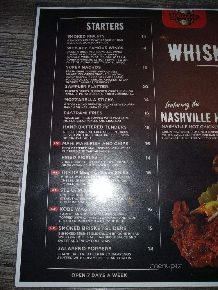 Whiskey Barrel - Hesperia, CA menu_pic