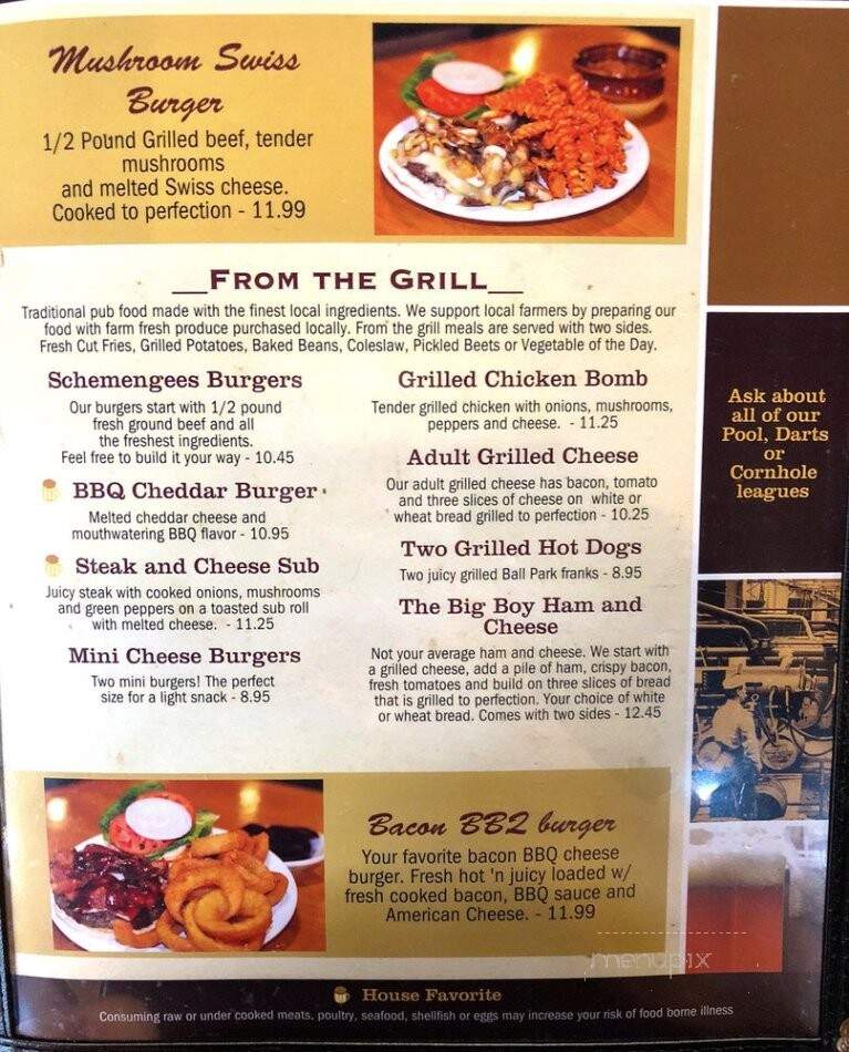 Schemengees Bar & Grille - Lewiston, ME menu_pic