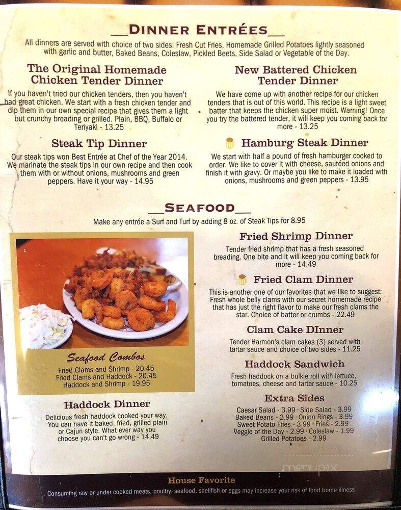 Schemengees Bar & Grille - Lewiston, ME menu_pic