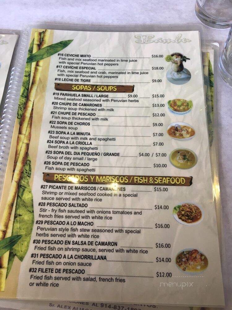 Bambu Restaurant - Port Chester, NY menu_pic