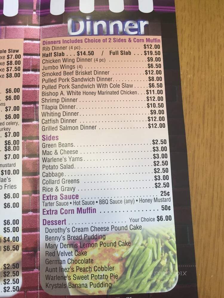 Benny B's - Baldwin, NY menu_pic