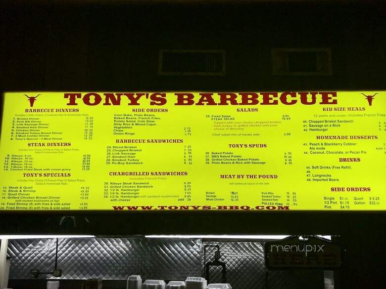 Tony's Barbecue and Steakhouse - Winnie, TX