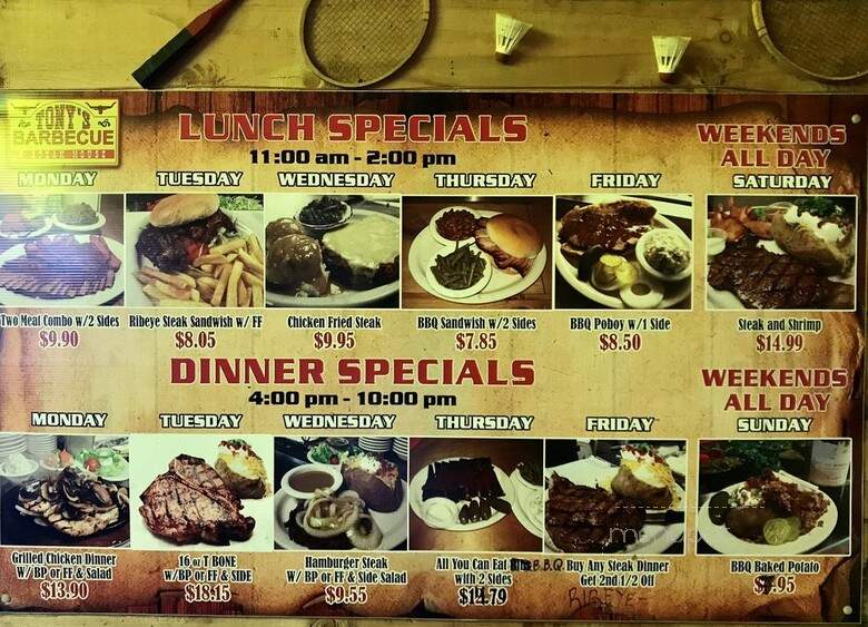 Tony's Barbecue and Steakhouse - Winnie, TX