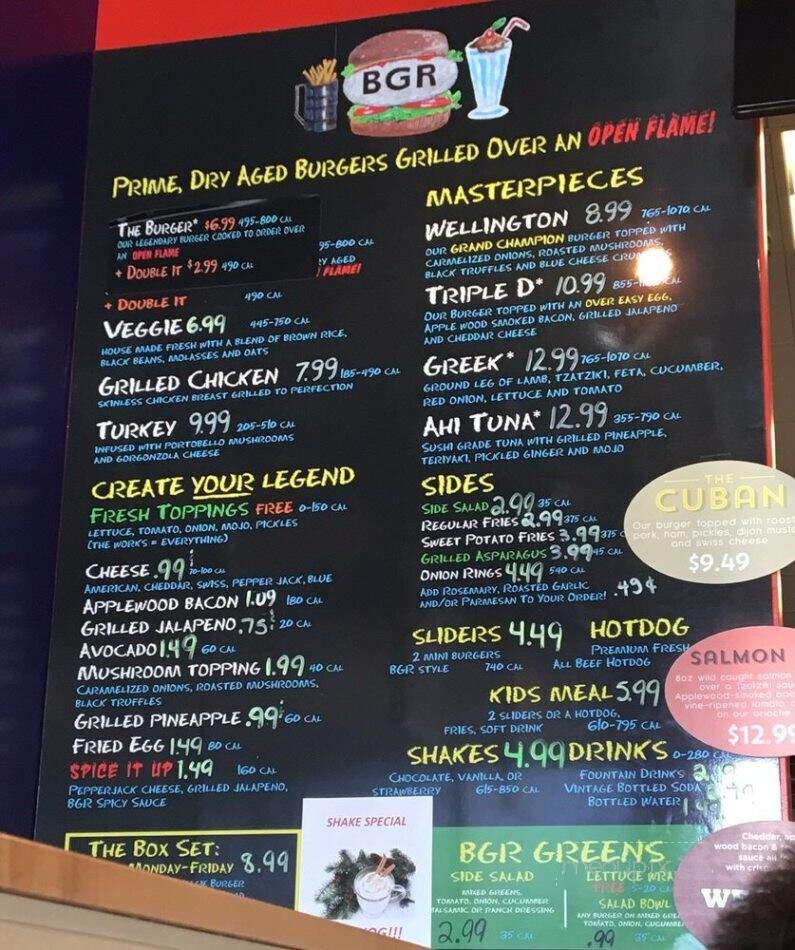 Bgr the Burger Joint - Annapolis, MD menu_pic