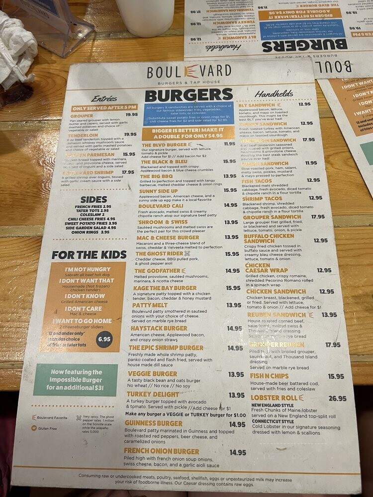 Boulevard Burgers & Tap House - St Pete Beach, FL