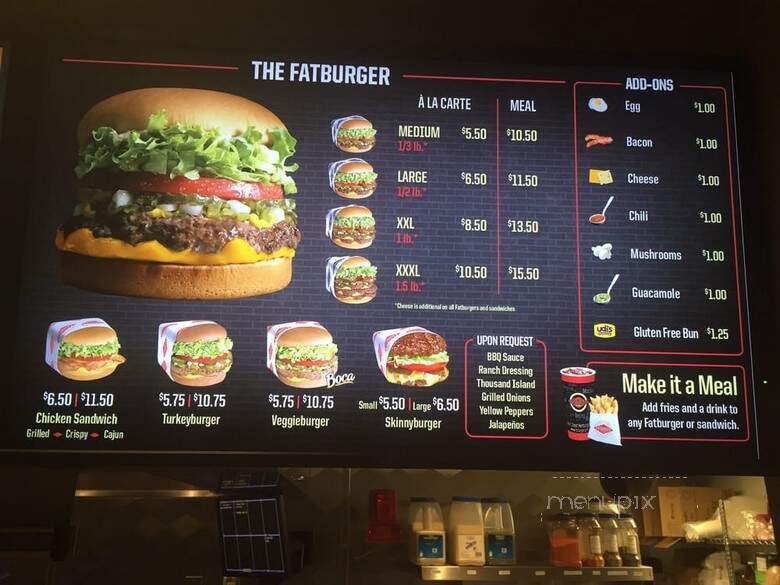 Fatburger & Buffalo's Express - Los Angeles, CA menu_pic