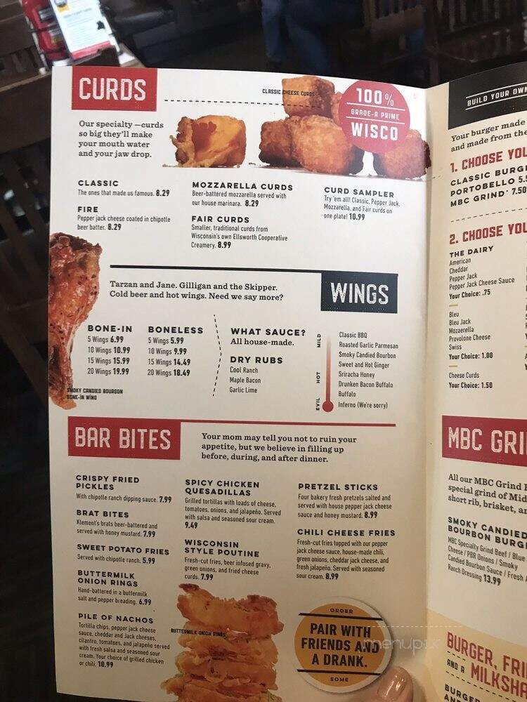 Milwaukee Burger Company - Appleton, WI menu_pic