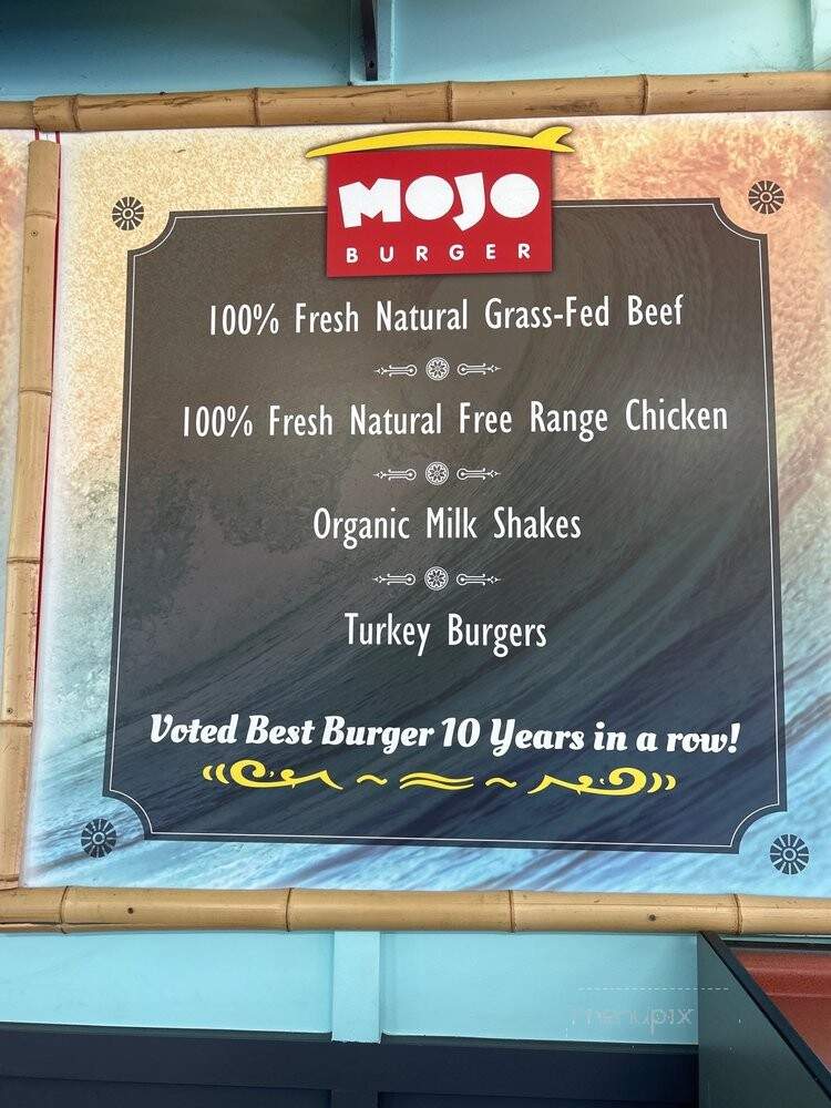 Mojo Burger - San Jose, CA menu_pic