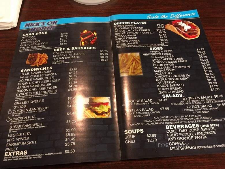 Nick's on North - Chicago, IL menu_pic