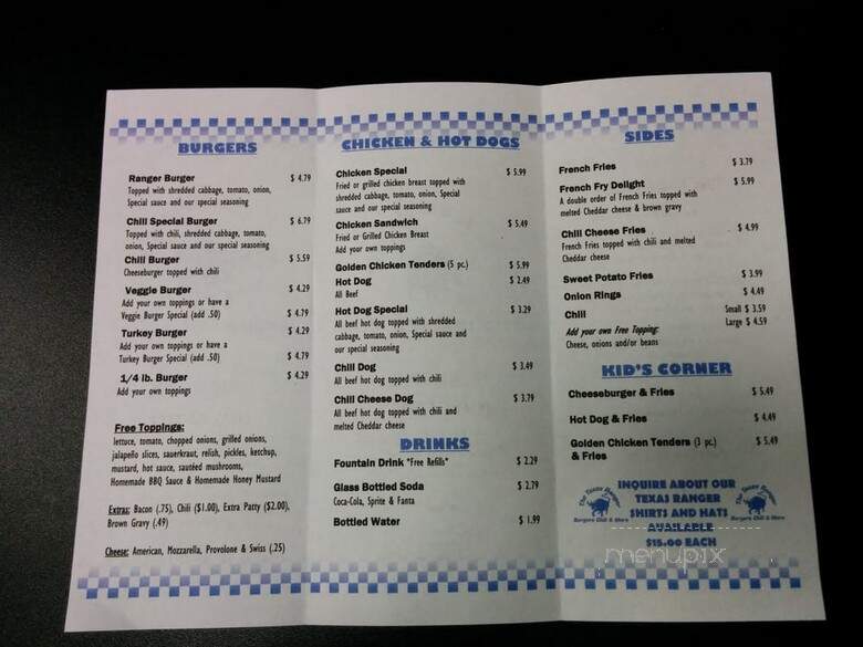 Texas Ranger - Freeport, NY menu_pic