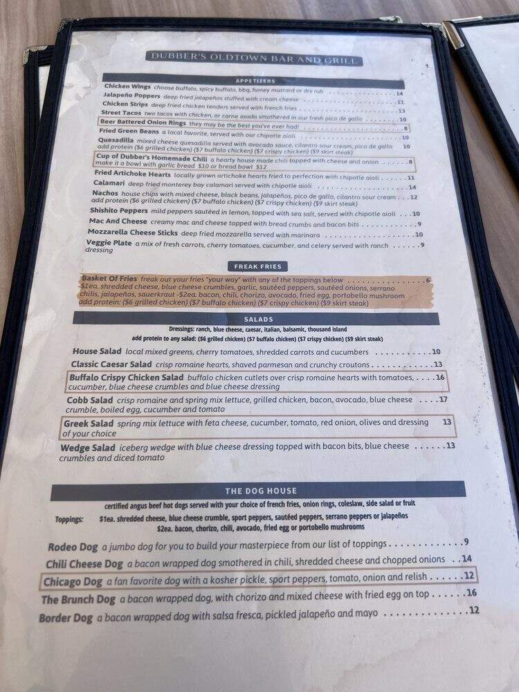 Dubbers - Salinas, CA menu_pic