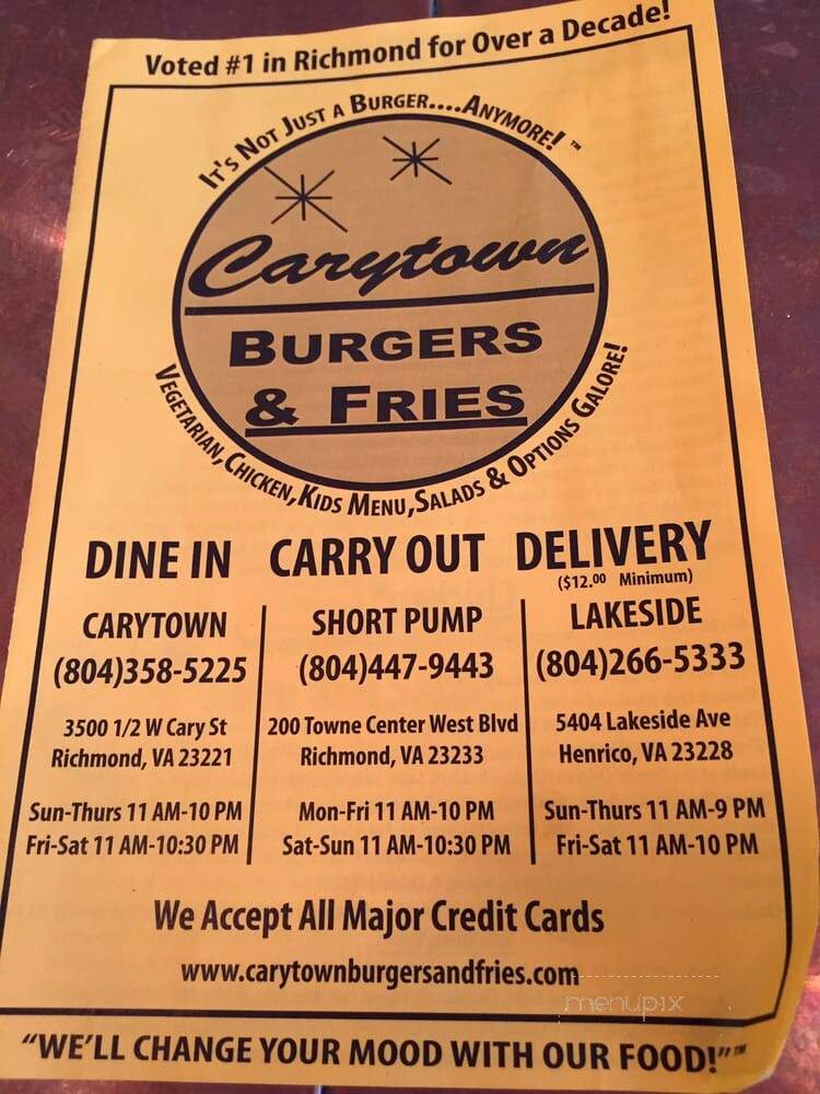 Carytown Burgers and Fries - Henrico, VA