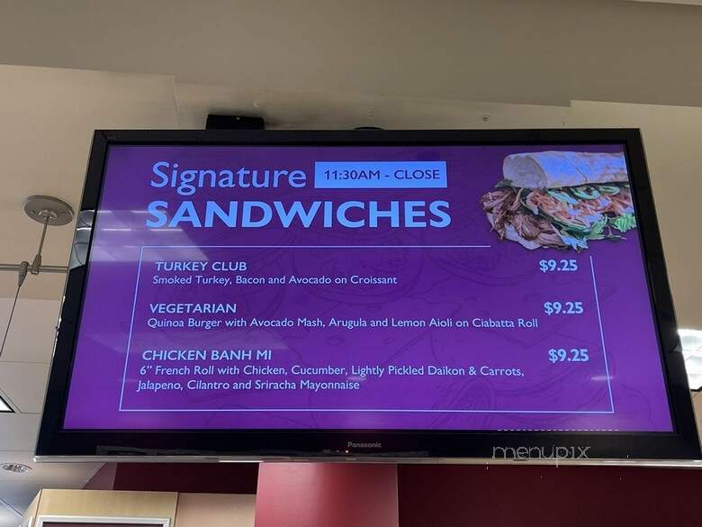 Cafe at the Arrillaga Alumni Center - Stanford, CA menu_pic