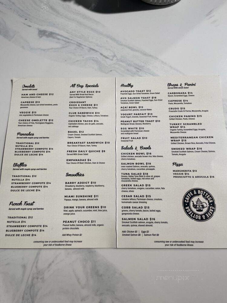8 1/2 Caffe & Bottega - Miami, FL menu_pic