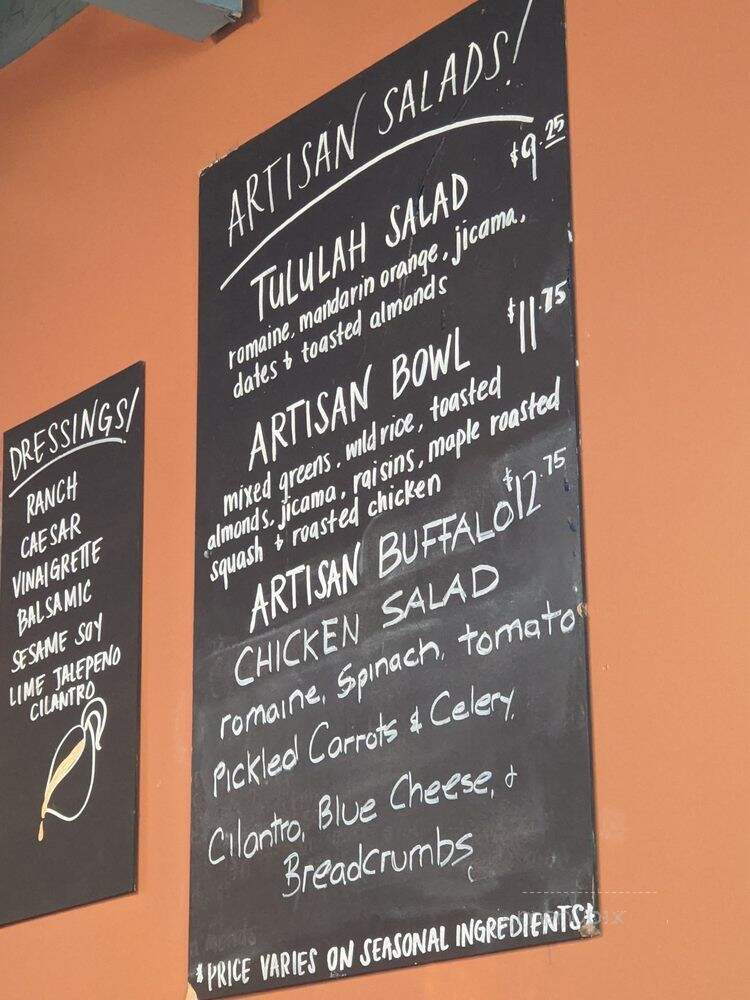 Artisan Kitchen & Cafe - Richmond, CA menu_pic