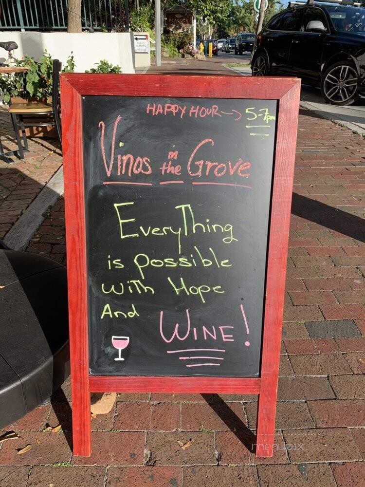 Vinos in the Grove - Miami, FL menu_pic