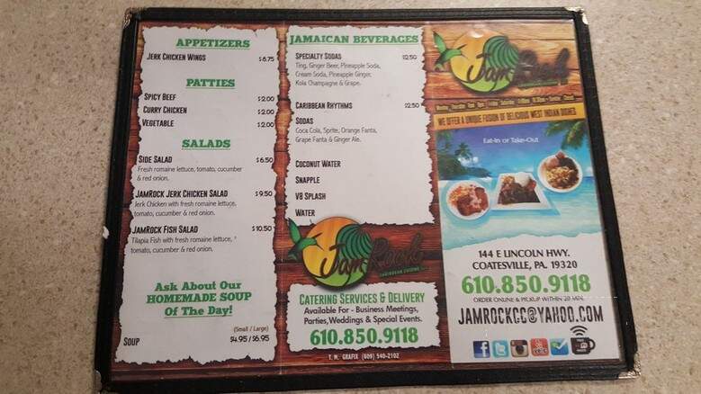 Jamrock Caribbean Cuisine - Coatesville, PA menu_pic