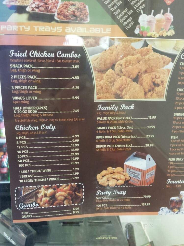Louisiana Fried Chicken - Los Angeles, CA menu_pic