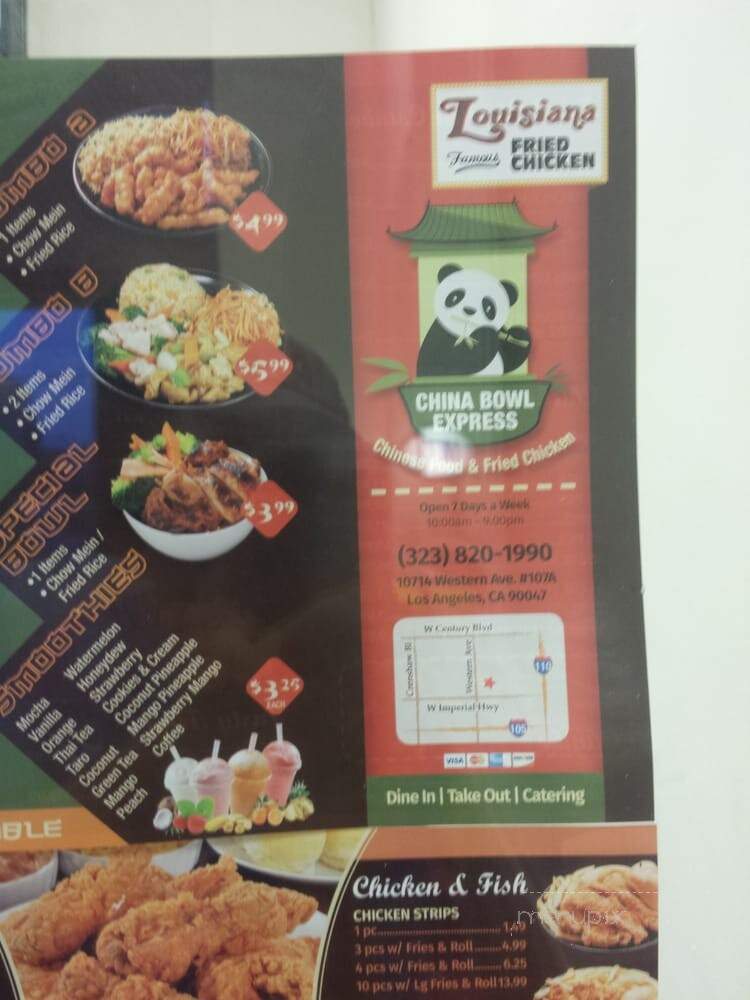 Louisiana Fried Chicken - Los Angeles, CA menu_pic