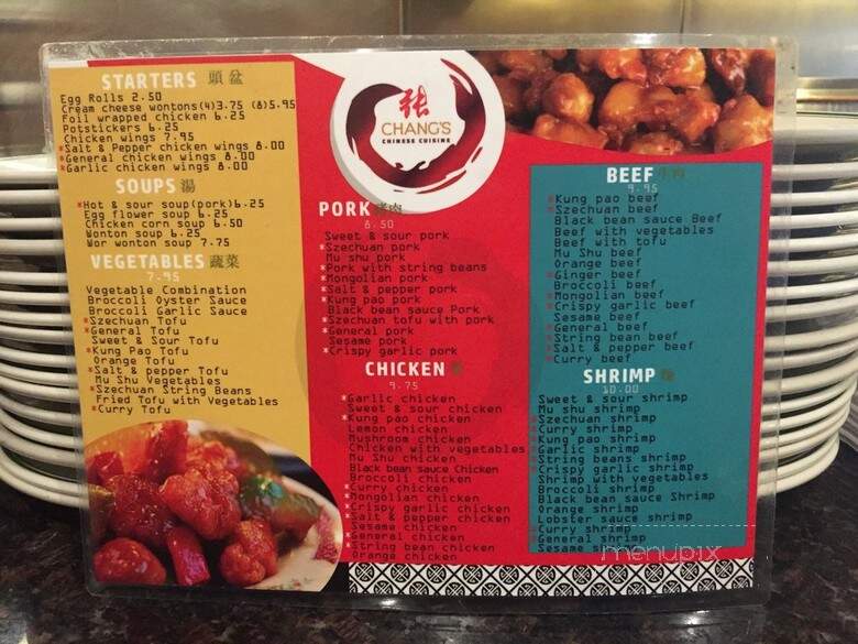 Chang's - Sacramento, CA menu_pic