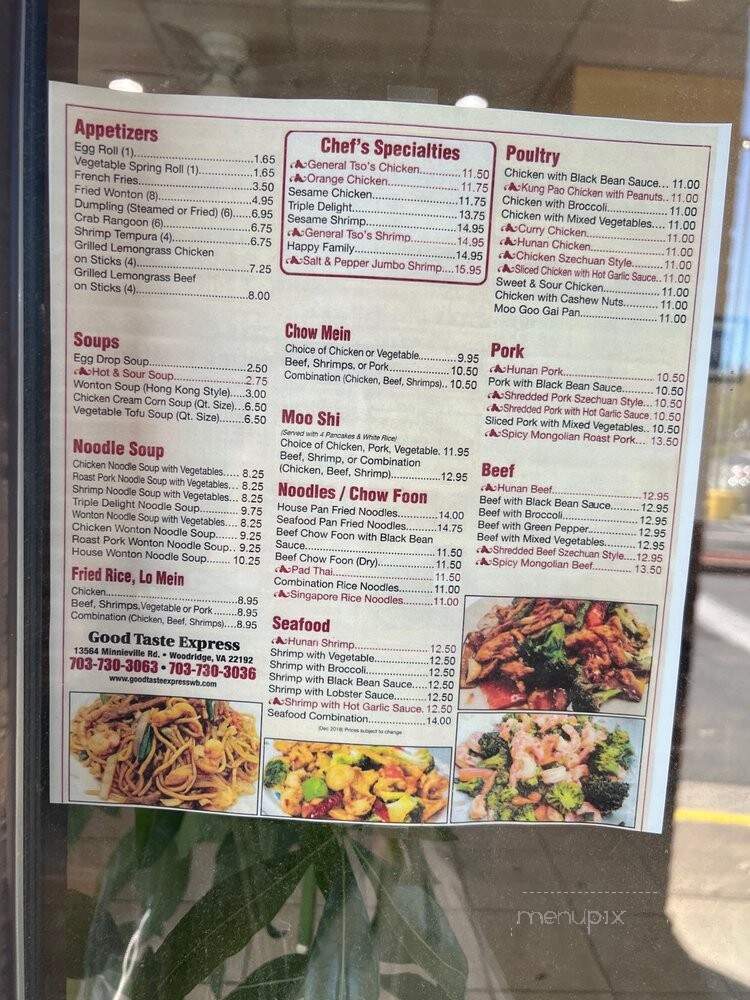 Good Taste Express - Woodbridge, VA menu_pic