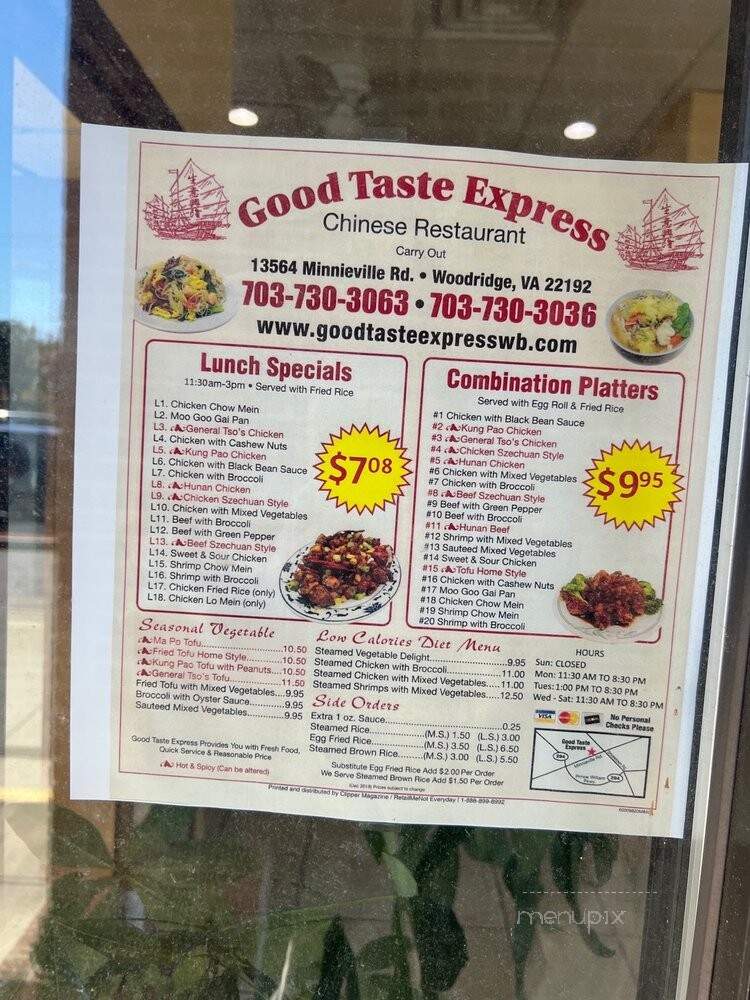 Good Taste Express - Woodbridge, VA menu_pic