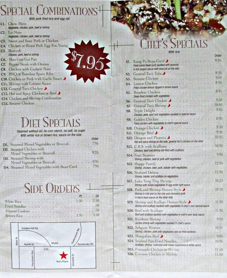 Kai's Place - Danbury, CT menu_pic