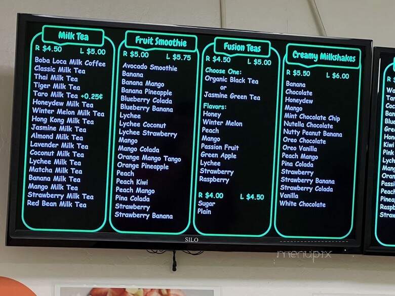 Bobaloca - Concord, CA menu_pic