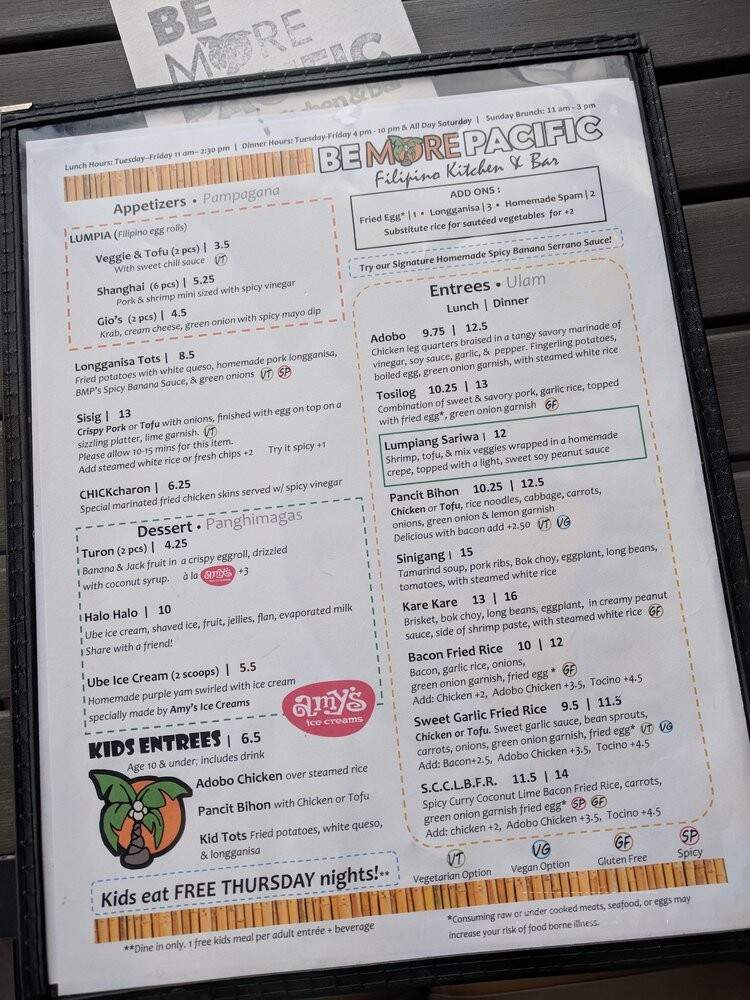 Be More Pacific - Austin, TX menu_pic